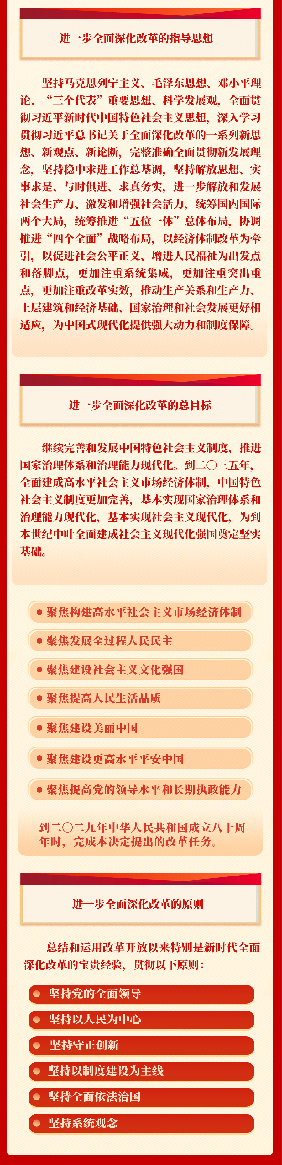 《中共中央关于进一步全面深化改革、推进中国式现代化的决定》一图读懂